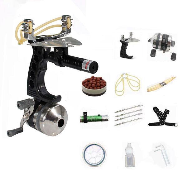 Fishing Slingshot Set Factory - Red Laser Fishing Dart Arrow with Reel