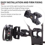 Compound Bow Sight Factory - 3 Pins 0.029'' Fiber Light Adjustable Left Right