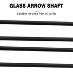 Fiberglass Arrow Factory - 7 mm 30 Inch Fixed Tips Traditional Recurve Bow
