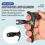 Bow Release Factory - 4 Finger Aluminum Alloy 360° Rotatable Caliper Thumb