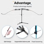 Bow Stand Factory - Recurve Compound 3 Legs Fiberglass Folding Holder