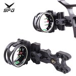 Compound Bow Sight Factory - 3 Pins 0.029'' Fiber Light Adjustable Left Right