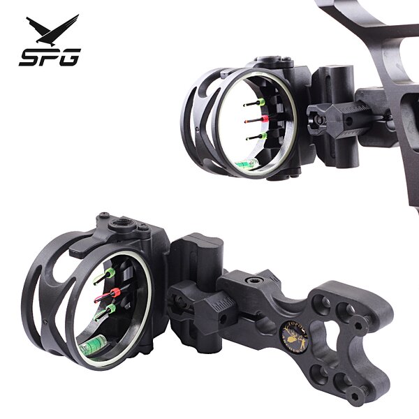 Compound Bow Sight Factory - 3 Pins 0.029'' Fiber Light Adjustable Left Right