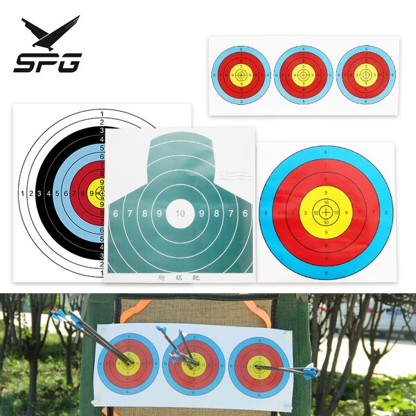 Paper Target Factory - Full Half Ring Range Compound Bow Hunting Shooting