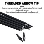Mixed Carbon Arrow Factory - 7.8 mm 30 Inch Replaceable Tips Target