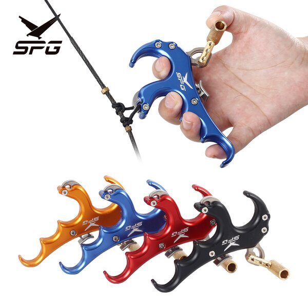 Bow Release Aids Factory - 4 Finger Aluminum Alloy Caliper Thumb Triggers