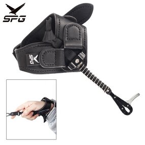 Compound Bow Release Aid Factory - Right Hand PU Leather Adjusted Wrist