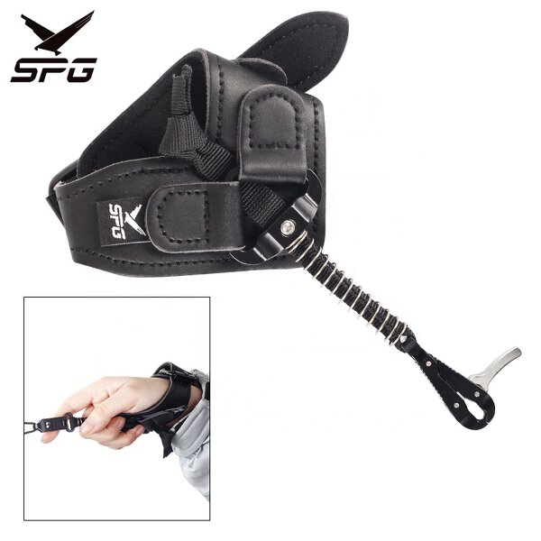 Compound Bow Release Aid Factory - Right Hand PU Leather Adjusted Wrist