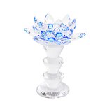 Crystal Candle Stand Manufacturer - OEM Wholesale K9 Glass Lotus Holder
