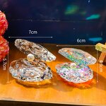 Crystal Pearl Clam Manufacturer - OEM Colorful AB Glass Seashell Figurine