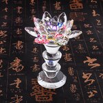 Crystal Candle Stand Manufacturer - OEM Wholesale K9 Glass Lotus Holder
