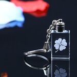 Crystal Key Chain Factory - OEM Wholesale Custom Rectangular 3d Laser