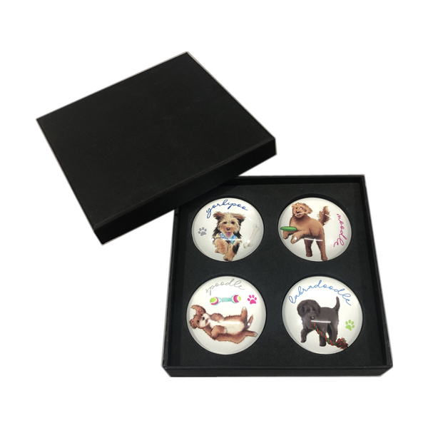 Fridge Magnet Supplier - OEM Wholesale Custom 4 Pack Crystal Glass