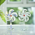 Crystal Ornament Supplier - OEM Clear AB Color Windmill Model
