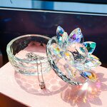 Crystal Jewelry Box Factory - OEM Luxury Clear Glass Lotus Flower Mold