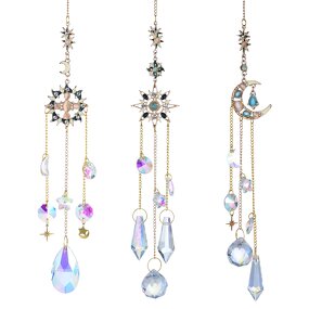 Sun Catcher Factory - OEM Custom Hanging Crystal Moon Star Suncatcher