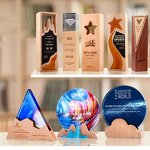 Crystal Trophy Factory - OEM Wholesale Color Printing Triangle Glass