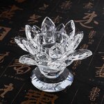 Crystal Candlestick Factory - OEM Wholesale Fengshui Lotus Glass Candle