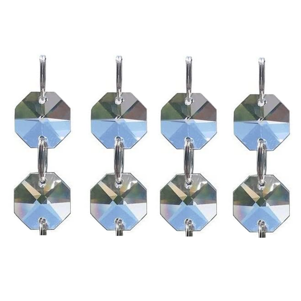 Glass Crystal Beads Supplier - OEM 14mm clear Octagon for Chandelier