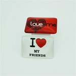 Fridge Magnet Factory - OEM LY-F1003 Rectangular Glass Refrigerator