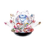 Crystal Lotus Supplier - OEM Rotatable Flower Rotating Glass with Box