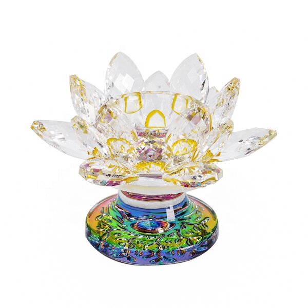 Crystal Tealight Holder Factory - OEM Wholesale Best Quality Lotus Flower