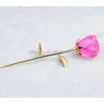 Crystal Rose Flower Supplier - OEM Wholesale pink Glass Rose for Craft