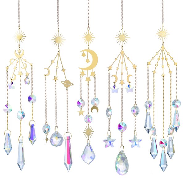 Wind Chimes Factory - OEM Wholesale Hanging Crystal Moon Stars