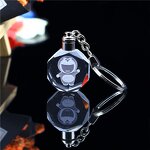 Crystal Key Chain Supplier - OEM Promotional Led Light Glass Custom 3d