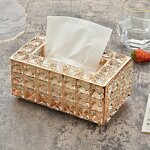 Crystal Tissue Box Manufacturer - OEM New Style Clear Glass Rectangle