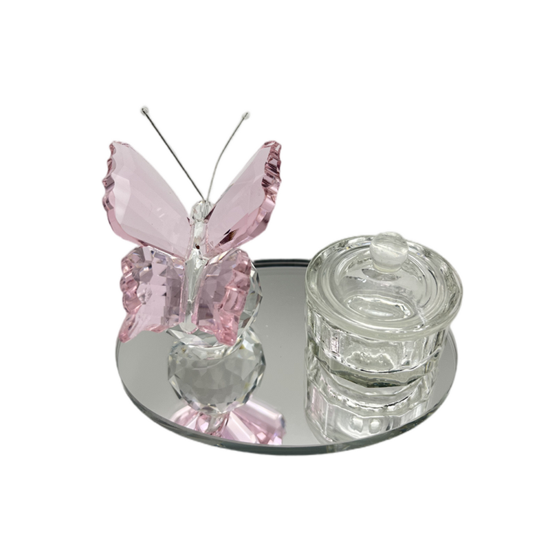 Crystal Nail Polish Cup Manufacturer - OEM 2022 New Design Butterfly Glass