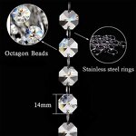 Crystal Beads Chain Supplier - OEM Hanging 14mm Clear Octagon Lamp Garland