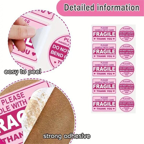 Fragile Sticker Factory - OEM 10 Sheets/bag 2x3inch Rectangular Warning