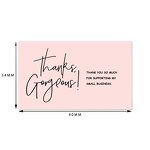 Thank You Card Supplier - OEM Stock Wholesale 9x5cm Small Business