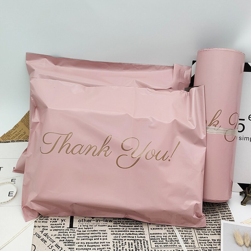 Mailing Bags Manufacturer - OEM RTS Pink Thank You 40X55cm Custom