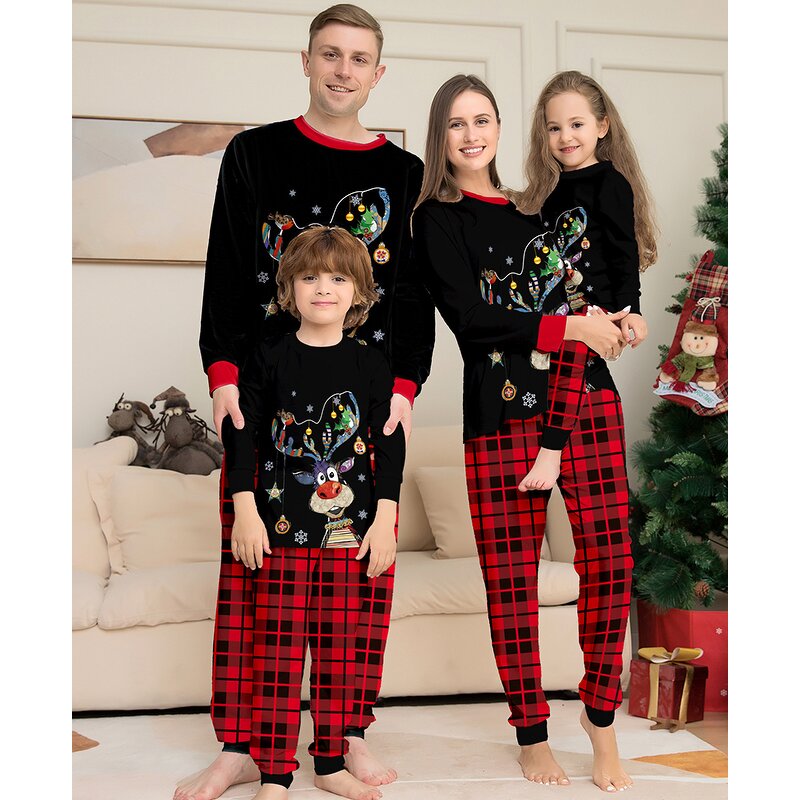 Onesie Pajamas Supplier - OEM Wholesale Elk Matching for Family Kids