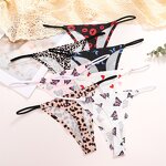 Thongs Factory - OEM Butterfly Leopard Lip Low Waist T-Back