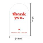 Thank You Sticker Manufacturer - OEM 9x5.4cm 50pcs/bag Heart Packing