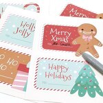 Christmas Stickers Factory - OEM 9x12.5cm 25sheet/bag Cartoon Gift