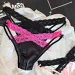 Thong Supplier - OEM High Quality Women Satin T-Back Lace