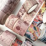 Washi Tape Supplier - OEM 4 Rolls 3m Retro Traveller Journal Decoration