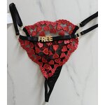 Valentine Underwear Manufacturer - OEM High Quality Free Custom Rhinestone