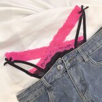 Thong Supplier - OEM High Quality Women Satin T-Back Lace