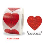 Valentine Sticker Manufacturer - OEM 2023 Red Heart Shape I love You