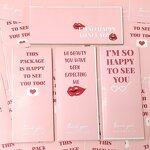 Thank You Stickers Supplier - OEM 50pcs/bag 6x15cm Pink Lips