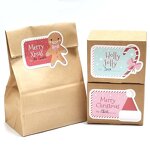 Christmas Stickers Factory - OEM 9x12.5cm 25sheet/bag Cartoon Gift