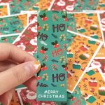 Christmas Stickers Manufacturer - OEM In Bulk 30pcs/bag 3x9cm Gift