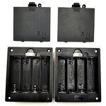 Battery Holder Factory - Custom Black Embedded 6V 4AA Surface Mounted