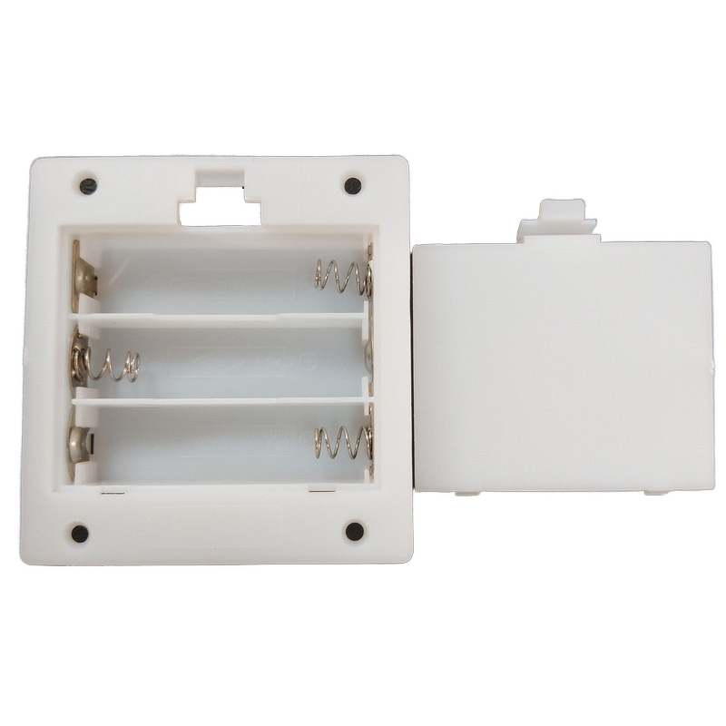 Battery Holder Factory - Custom NO-switch White 4.5V 3AA Embedded with Cover