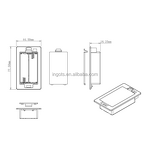 Battery Pack Factory - Panel Surface Mounted 3V 2AA Black with Switch Cover